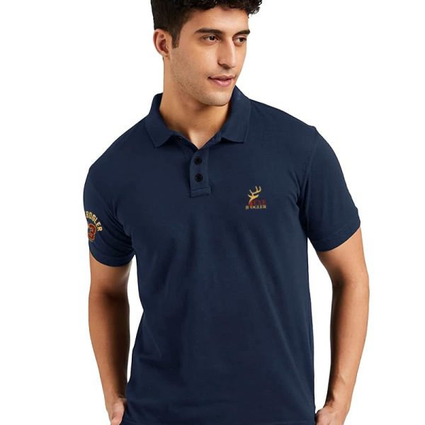 EYEBOGLER Regular Fit Mens Polo Neck Half Sleeve Soild Casual Tshirt
