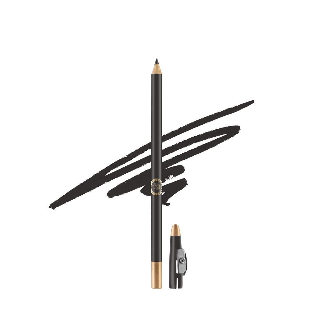 Colors Queen Eyeliner & Lip Liner Pencil Enriched with Vitamin A & E | Smooth Application | Highly Pigmented | Long Lasting Lip Liner Pencil with Inbuilt Sharpener (01 - Black)