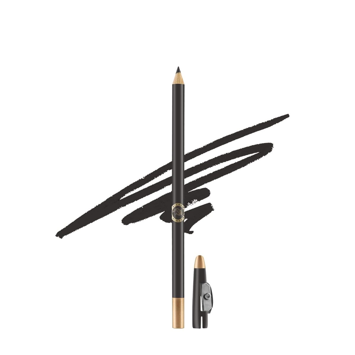 Colors Queen Eyeliner & Lip Liner Pencil Enriched with Vitamin A & E | Smooth Application | Highly Pigmented | Long Lasting Lip Liner Pencil with Inbuilt Sharpener (01 - Black)