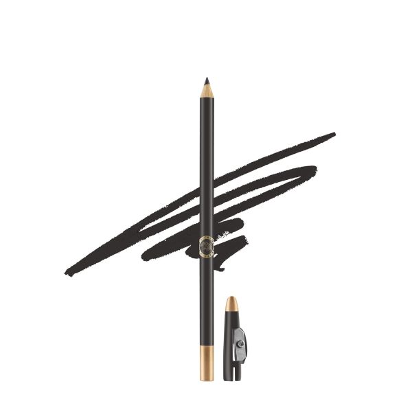 Colors Queen Eyeliner & Lip Liner Pencil Enriched with Vitamin A & E | Smooth Application | Highly Pigmented | Long Lasting Lip Liner Pencil with Inbuilt Sharpener (01 - Black)