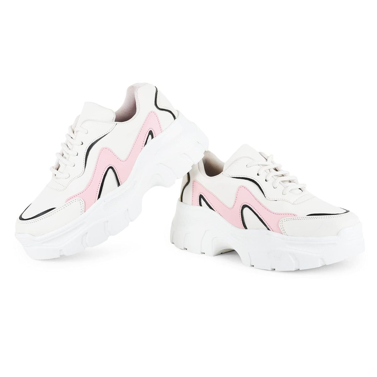 Vendoz Women Premium White Casual Shoes Sneakers - Image 5