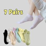 REIL RAID 7 Pairs Men & Women’s Pastel Candy Color Ankle Socks - Breathable Mesh, Heel Protection, Comfort Fit, Casual Wear Socks, Playful Sock Design, Soft Texture Socks - Image 4