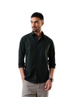 Dennis Lingo Men Solid Spread Collar Full Sleeves Regular Fit Cotton Casual Shirt
