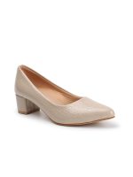 Carlton London Women Stylish Slipon Pump Shoes with Block Heels, Pointed Toe for Party and Formal Occasions