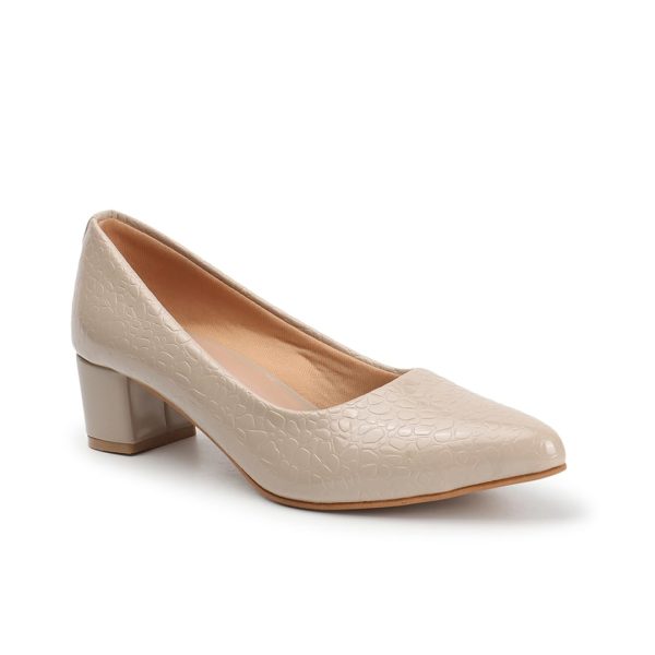 Carlton London Women Stylish Slipon Pump Shoes with Block Heels, Pointed Toe for Party and Formal Occasions