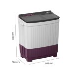 Bosch 8.5 kg 5 Star Semi-Automatic Top Loading Washing Machine (2025 Model, WJP854V0IN, 3 Wash Programs, Anti-Rust Body, 1300 RPM Spin Speed, Wine, 5 Years Comprehensive Warranty) - Image 8