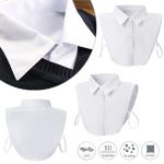 Zibuyu� Women Detachable Collar White Cotton Half Shirt Detachable False Shirt Collar Women and Girls - Image 4