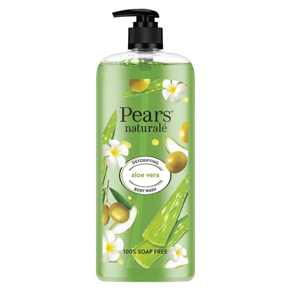 Pears Naturale Detoxifying Aloevera Bodywash|| With Olive Oil & Aloe Vera|| Paraben Free|| Soap Free|| Eco Friendly|| Dermatologically Tested|| 750 ml
