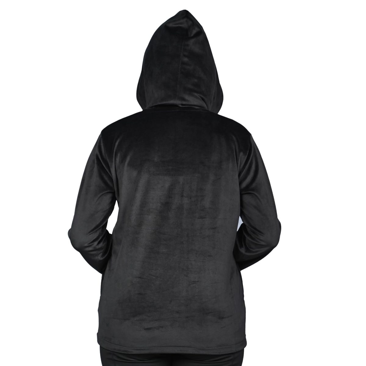 Kripto Katrox Clothing Women's Winter Wear Velvet Hooded Neck Sweatshirt - Image 2