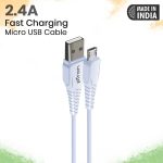 pTron Volta 12W Single Port USB Fast Charger, BIS Certified, Made in India Wall Charger Adapter, Universal Compatibility (1 m Micro USB Cable Included, White) - Image 5