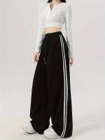 dockstreet Straight Wide fit Long Length Open Bottom Jogger for Women/Trending Multi Pocket Style, Relaxed Casual Pants for Women - Image 3
