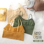 Texello Women's Cotton Wire-Free Full Coverage Lightly Padded Sports Bra - Comfortable & Supportive Everyday Wear - Pack of 3 (Size- L, Beige, Green, Yellow) - Image 5