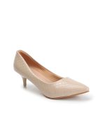 Carlton London Women's Textured Kitten Heel Slip-On Pump