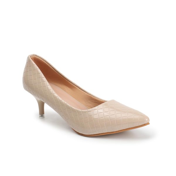 Carlton London Women's Textured Kitten Heel Slip-On Pump