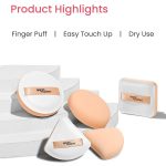 Earth Rhythm Beauty Makeup Powder Puff, Foundation Puff, Sponge for Smooth Coverage | Ultra Soft | Travel Friendly | Square - Pack of 1 - Image 2