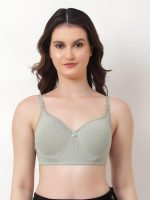 Emavic Women's Cotton Blend Lightly Padded Non-Wired Printed T-Shirt Bra Combo Pack of 3 - Image 3