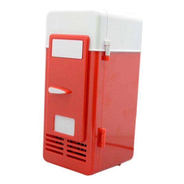 ARTISOUL® USB Mini Car Refrigerator Warmer Bar Portable for 1 Can Desktop Bedroom Red | Major Appliances | Refrigerators & Freezers | Mini Fridges