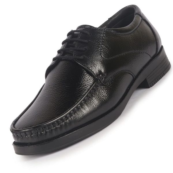 FAUSTO Men's Genuine Leather Formal Lace Up Moccasins Derby Shoes for Office|Memory Cushion Work Shoes Lace-Ups