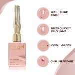 Emigel Professional UV Gel Polish RUSTIC RED GLITTER - E026 | Cured With UV LED Lamp | Super Glossy Finish |Quick Drying Nail Polish (12ml) - Image 3