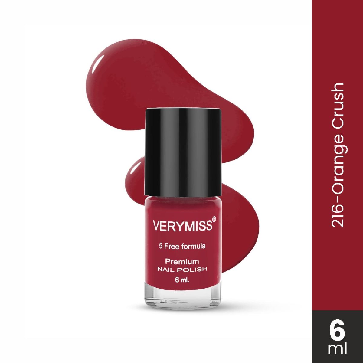 Verymiss Premium Non UV Gel Nail Polish 6ml - (Orange Crush) - Image 2