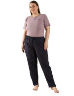 CUPID Women's Plus Size Cotton Printed Pajamas, Nightwear, Lounge Wear, Walk Wear Lowers, Regular Fit Track Pants for Ladies_M to 7XL