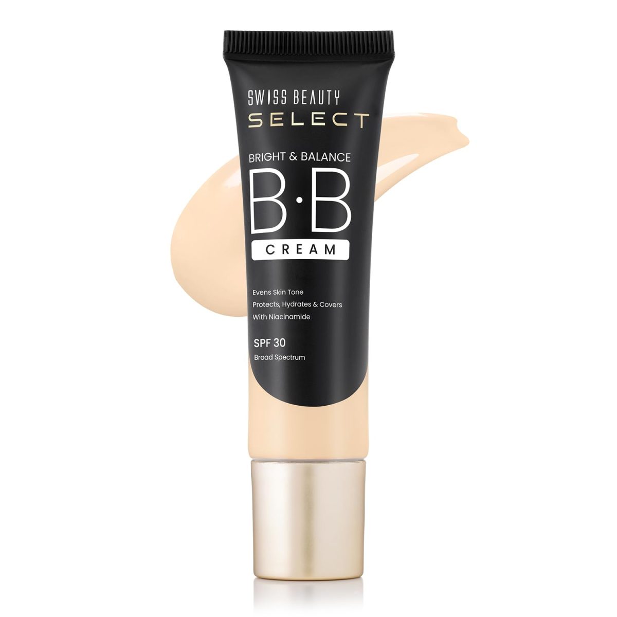 SWISS BEAUTY Select Bright & Balance Multifunctional Bb Cream With Spf 30 | Protects, Hydrates And Covers | Infused With Niacinamide And Wheat Germ Oil | Shade- Milkshake, 30G