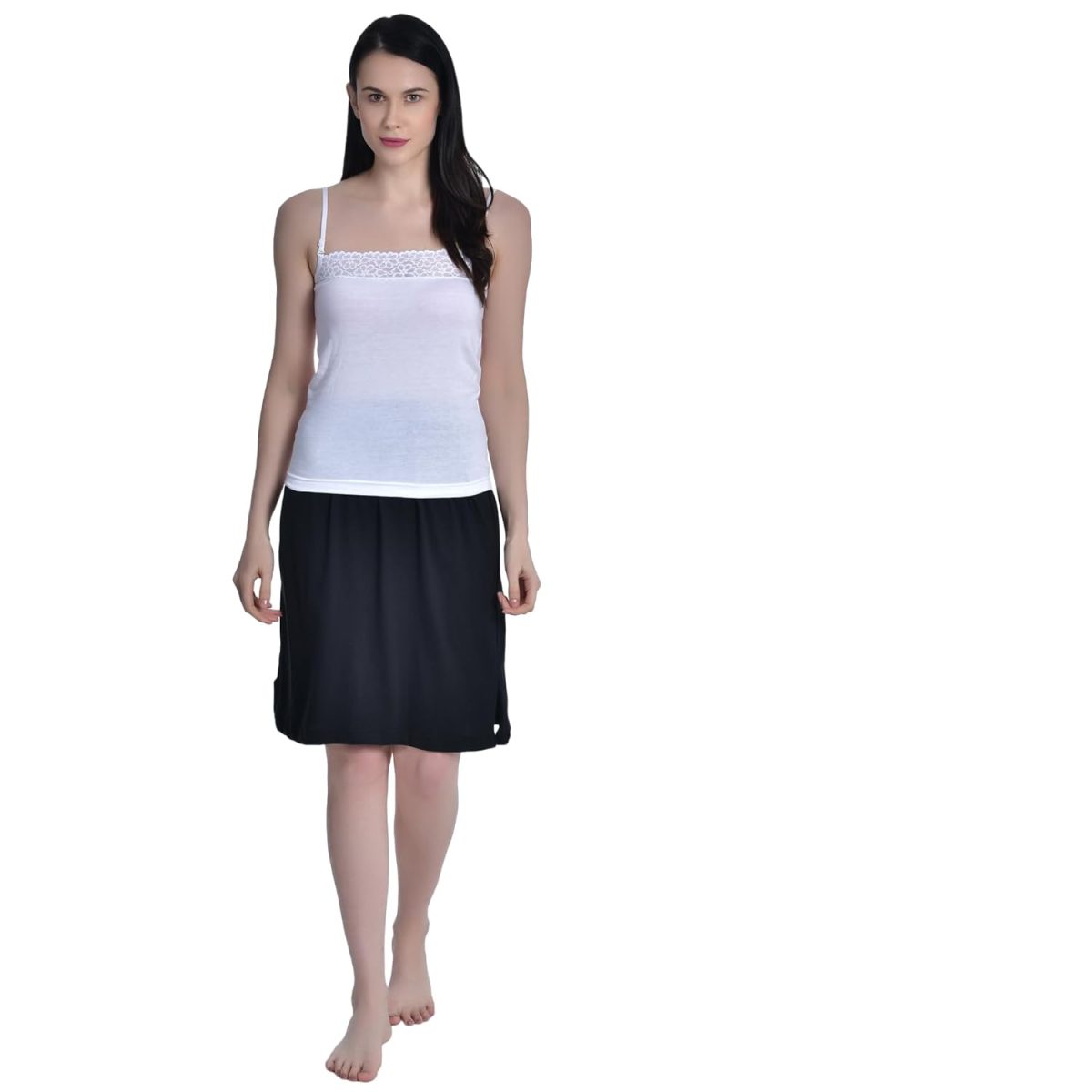Aimly Women's Cotton Knee Length Skirt Slip - Pack of 2 - Image 6