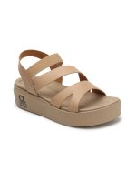 Carlton London women's Elastic Strap Flatform Sandals