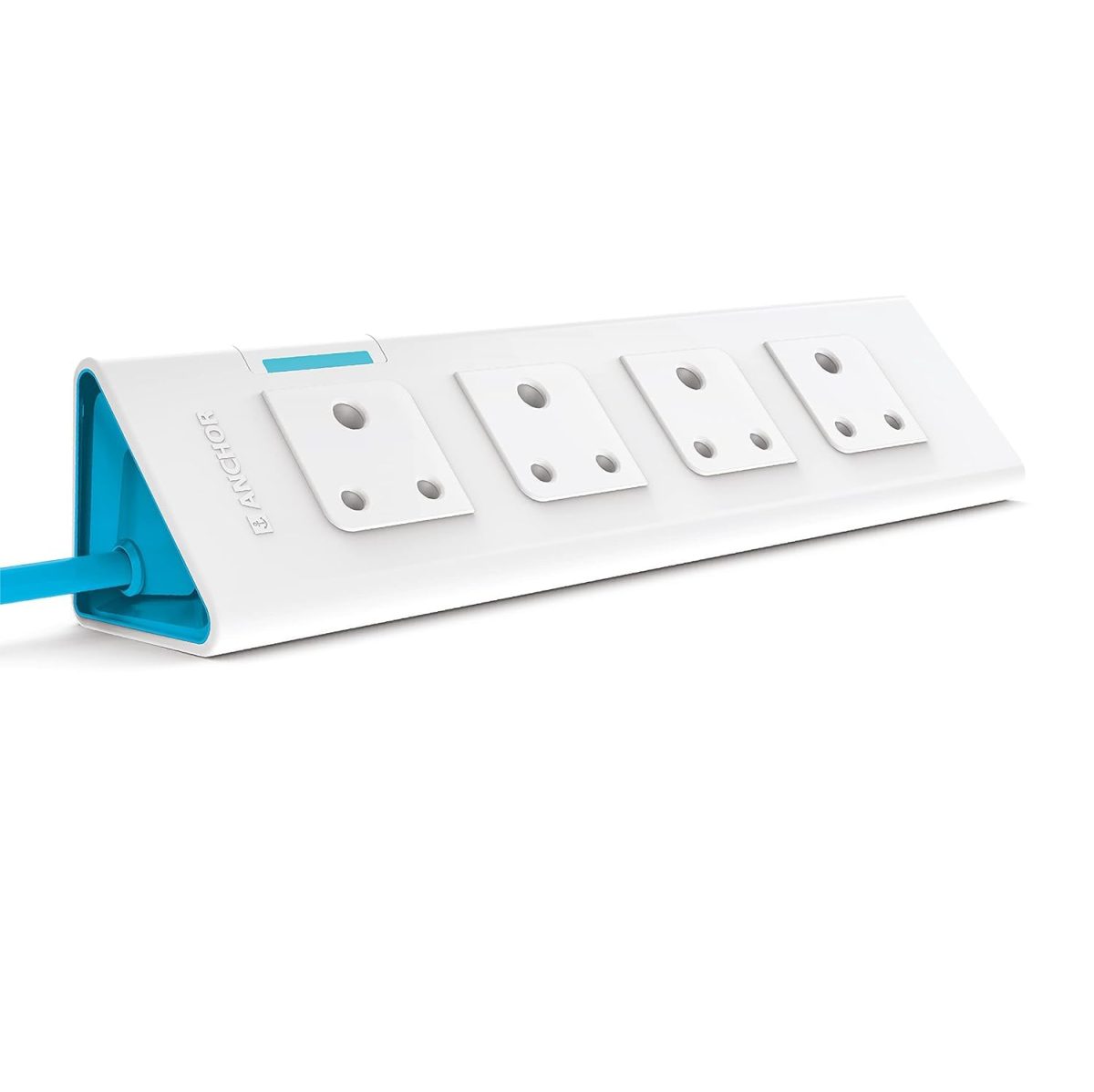Anchor by Panasonic 4 Way Extension Board Socket with Single Switch | 4 Way Socket with 1.5 Mtr Extension Cord | Multi Plug Socket for Home Wall, Office (22061)