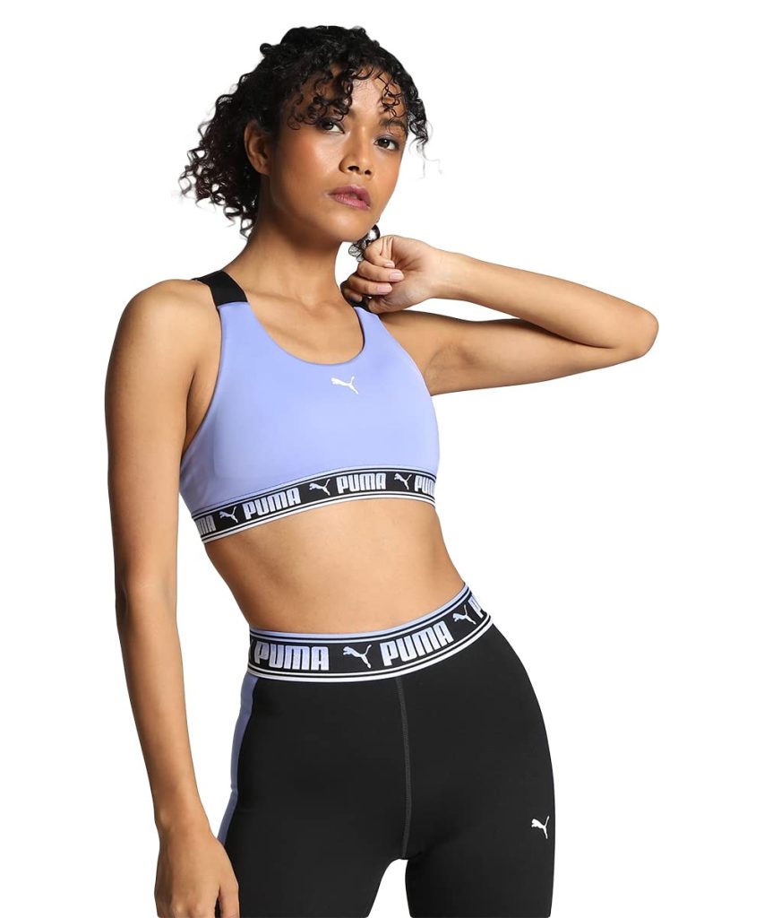 Puma Women Polyester Lightly Padded Wirefree Sports Bra