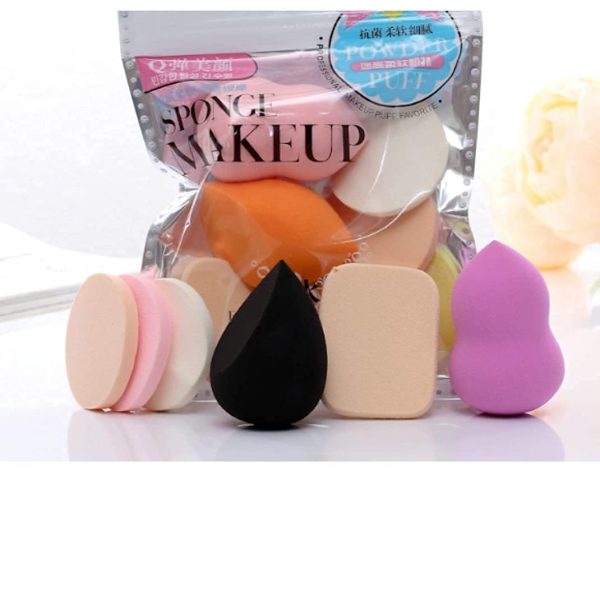 EPISKEY® 5 Pcs Makeup Sponge Set, Multi Coloured, Blender Beauty Foundation and Concealer Blending Sponge for Liquid, Cream, and Powder, Multi-Purpose Super Soft (Makeup Sponge)