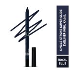 MATT LOOK Single Stroke Super Glide Eyeliner Kohl Kajal|24 Hours|Water Proof & Smudge Proof|Non-Messy| Smokey Eye Look kajal Pencil|Available in 7 Different shades-Royal Blue(1.3g) - Image 2