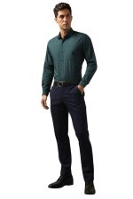 Peter England Men Polycotton Premium Wonder Fabric Slim Fit Full Sleeve Striped Formal Shirt - Image 5