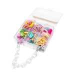 Radhu & Kabby Assorted Colourful Hair Accessories Set for Kids | Transparent Purse with Handle | Includes Mini Hair Ties, Clips, Mini-Clutchers for Easy Styling | Multicolour - Image 6