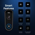 Qubo Smart Wi-Fi Video Doorbell Pro 2K from Hero Group | Instant Phone Visitor Video Call | Intruder Alarm | 3MP 1296P Resolution | 2-Way Talk - Image 3