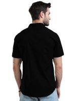 LEOTUDE Men's Cotton Blend Solid Half Sleeve Slim Fit Shirt For Men - Image 3