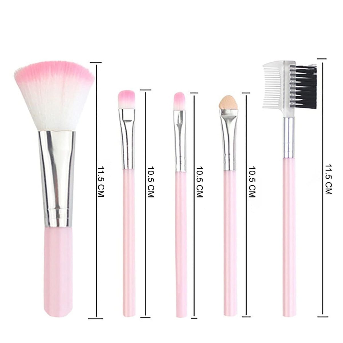 RIXTEC Synthetic Bristle Makeup Brush Set, 5 Piece - Image 2
