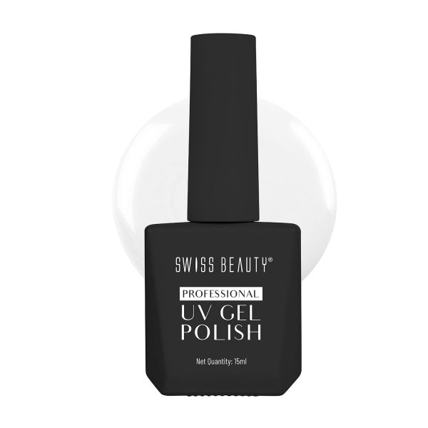 Swiss Beauty Professional UV Gel Nail Polish, Lasts Upto 21 Days, Super Glossy Finish, Non-Chipping, Non-Smudging, Quick Drying Nail Polish, Primer, 15 ml