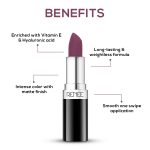 RENEE Stunner Matte Lipstick - Your Highness 4gm - Intense Color Pay Off, Full Coverage Long Lasting Weightless Velvety Formula with One Swipe Application - Enriched with Vitamin E & Hyaluronic Acid - Image 2