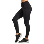 Boldfit Mid-Rise Ankle-Length Gym Leggings for Women – Breathable, Stretchy Polyster Yoga Pants, Sweat-Wicking, Non-See-Through Activewear, Workout Tights Jeggings with Pockets-Black