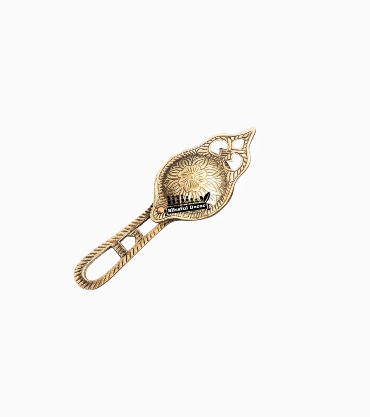 Blissful Decor Brass Kajrota Kajal Dani,Brass kajal Pati Storage Unit Handmade traditional Kajrota kajol kohl box Kajallata Kajaldani for New Born Baby - Gold, 13 x 5 x 2 Centimeters small - Image 8