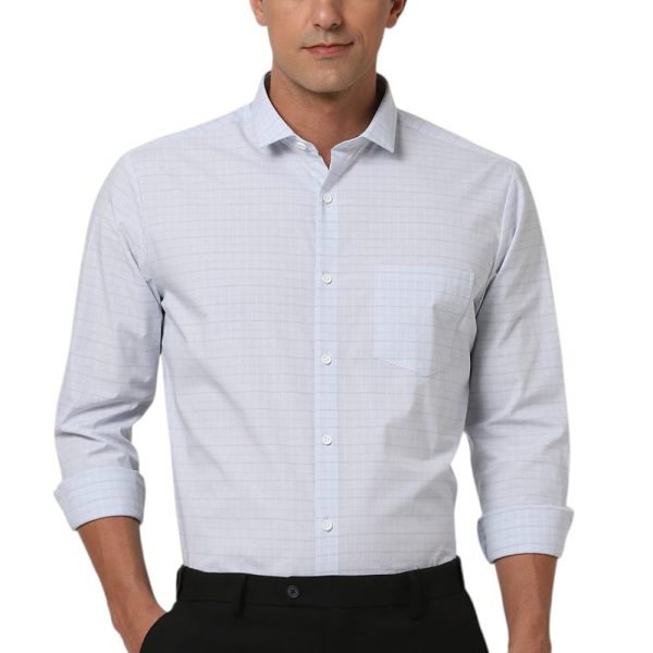 Peter England Men's Cotton Modern Workwear Full Sleeve Shirt | Comfort Stretch | Elevated Basics