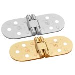 HEAVENGLOW 2Pcs Invisible Concealed Stainless Steel Cabinet Blind Hinge Gold&Silver - Image 5