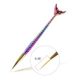 NAILWIND Nail art liner brushes, 3Pcs/Set Nail Art Brush Set Fine Line Painting Pens With Mermaid Color Fish Shape Handle 3 Size Nail Art Liner And Striping Brushes Kit - Image 5