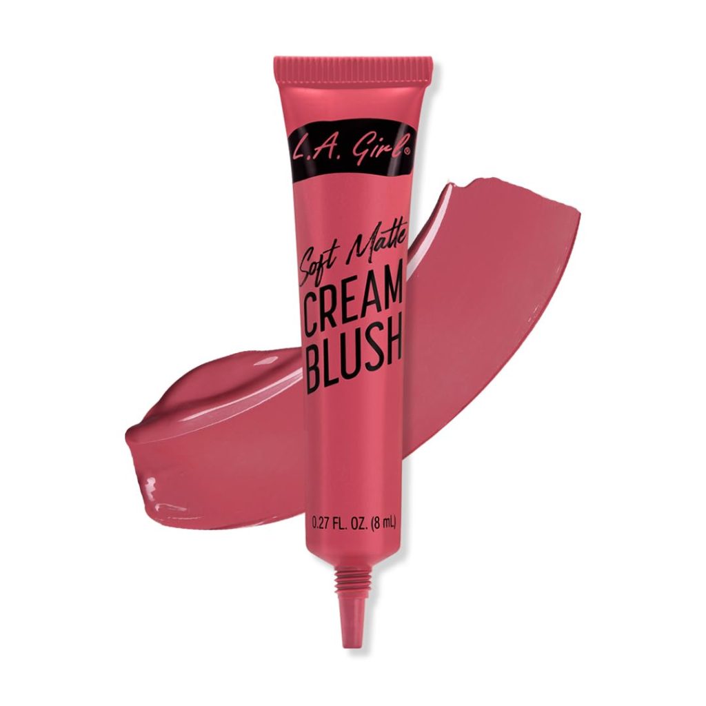 L.A. Girl Soft Matte Cream Blush - Kiss Up, Long-Lasting, Weightless Liquid Blush, Added Jojoba Seed Oil & Vitamin E, 8g