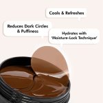 mCaffeine Coffee Hydrogel Under Eye Patches For Dark Circles & Puffiness Reduction | Eye Care Routine | Eye Patch with Caffeine & Hyaluronic Acid | Moisture-Lock Technique For 2X Hydration - 30 Pairs for both Women and Men | 90G - Image 3
