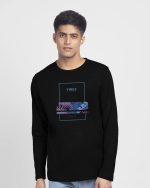 Bewakoof Men's Printed Regular Fit Full Sleeve Round Neck Cotton T-Shirt - Image 2