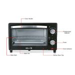 iBELL WAVE10 OTG Oven, 10 Litre, Compact Size, 1200W, Oven, Toaster, Griller, Precise Temperature & Timer Control (Black) - Image 5