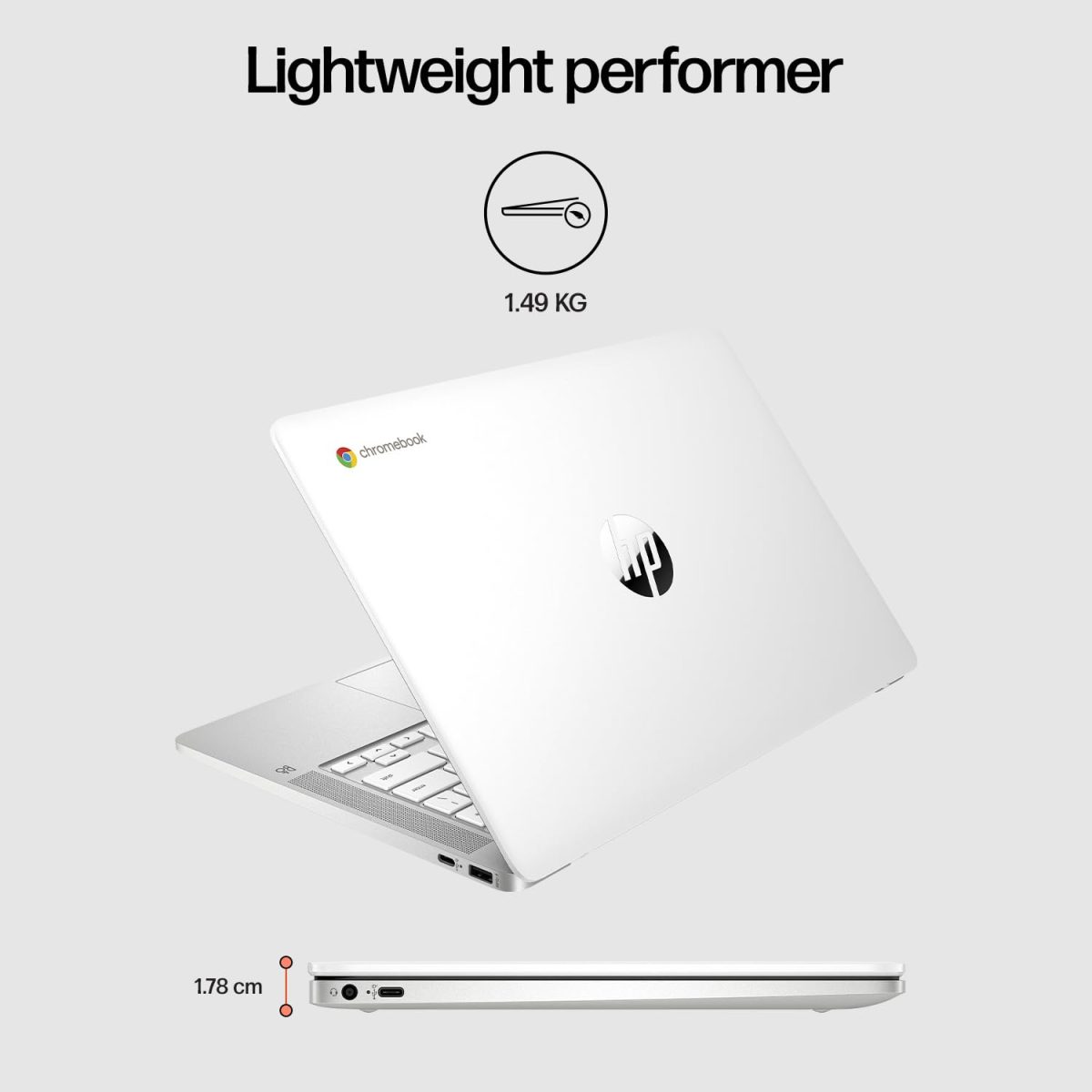 (Refurbished) HP Chromebook x360, Intel Celeron N4120, 14-inch (35.6 cm), HD, 4GB LPDDR4, 64GB eMMC, Intel UHD Graphics, Thin & Light, Dual Speakers, BrightView Display (Chrome 64, White, 1.49 kg), ca0505TU - Image 7