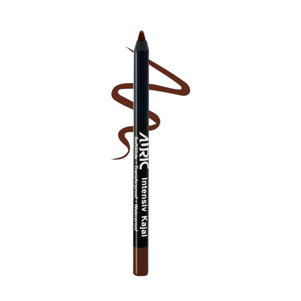 Auric Intensiv Kajal Pencil (1.2g) I Long Lasting, Water Proof, Smudge Proof, Hypoallergenic, Easy-to-apply I Ophthalmologically Tested I (Earthy Brown)